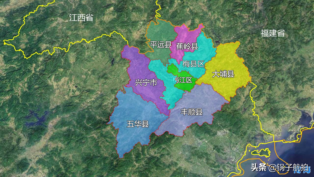 梅州市有几个区几个县（广东梅州市行政区划位置及人口面积）-第2张图片