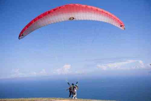 78岁老人第一次玩滑翔伞淡定自拍-第一次玩滑翔伞注意事项-第1张图片