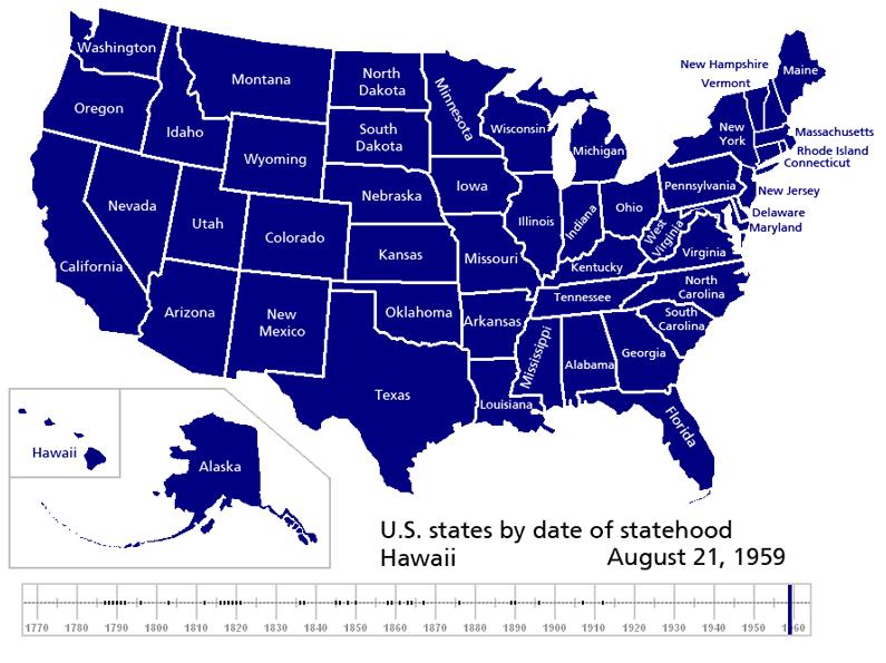 美国多少个州面积多大（美国的五十个州是如何发展而来的）-第1张图片