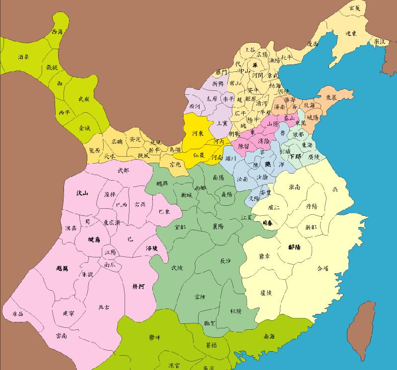 东汉十三州高清地图（东汉十三州地图精确到郡）-第5张图片
