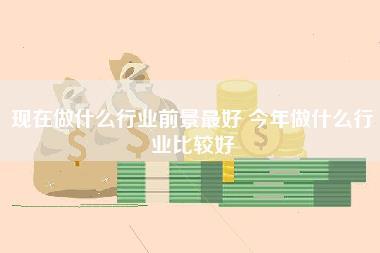 现在做什么行业前景最好,今年做什么行业比较好-第1张图片