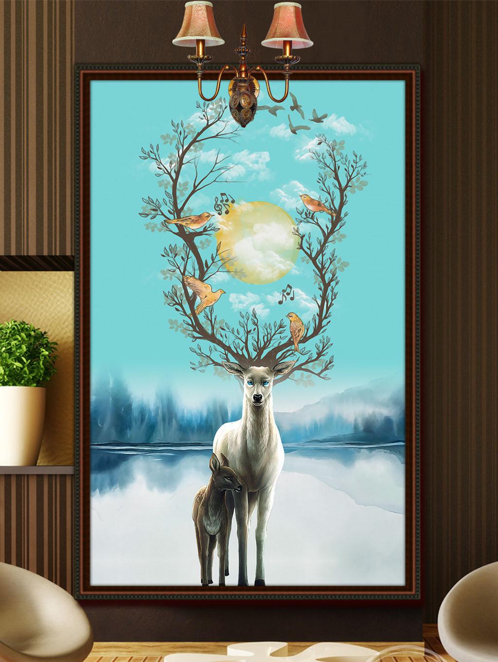 鹿的寓意和象征(客厅挂鹿的寓意和象征)-第15张图片