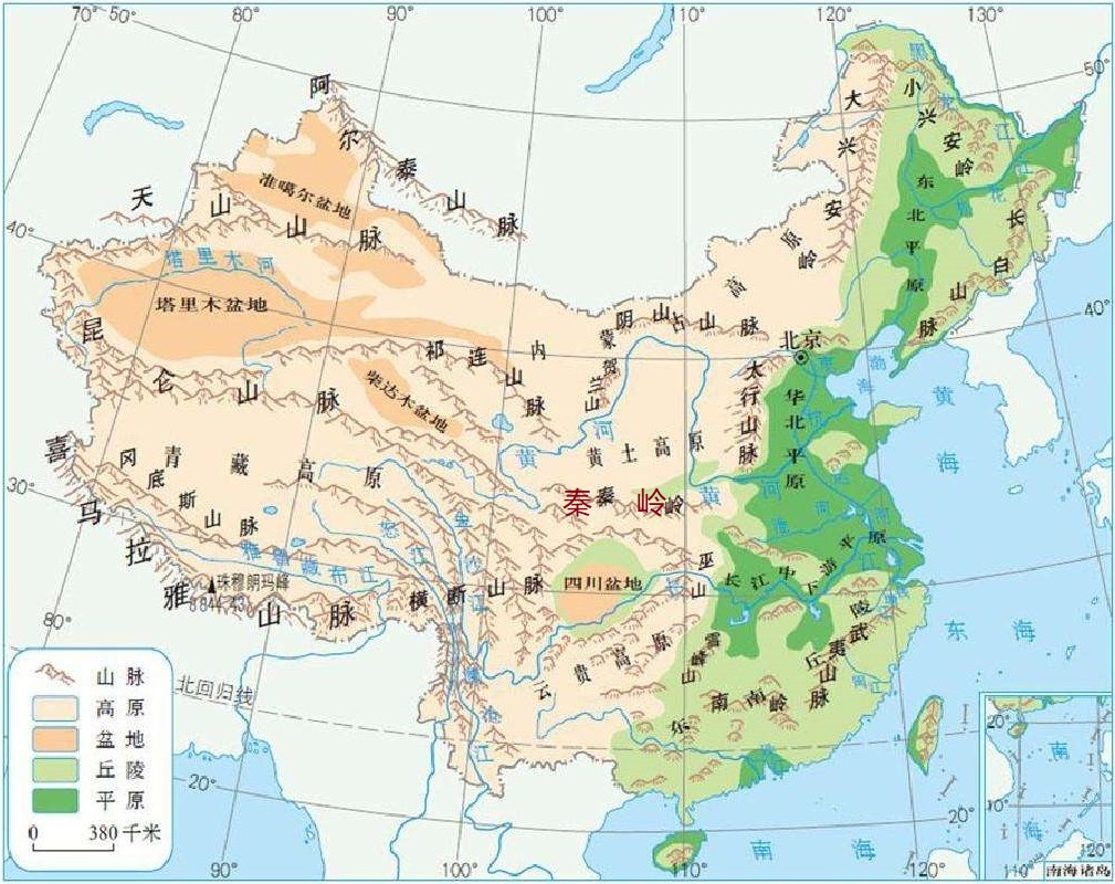 秦岭在哪（秦岭山脉高清地图全图）-第2张图片