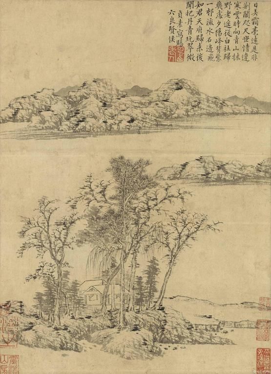 元代山水画（元代中后期的文人山水画）-第11张图片