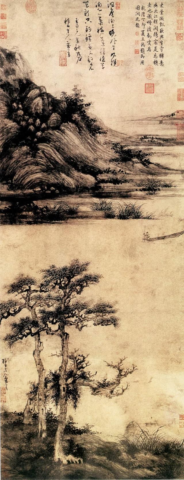 元代山水画（元代中后期的文人山水画）-第13张图片