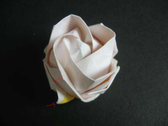越狱纸玫瑰折法（纸玫瑰花的折法）-第54张图片