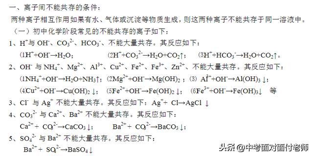 离子共存问题（离子或物质的共存问题）-第3张图片