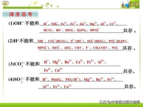 离子共存问题（离子或物质的共存问题）-第2张图片