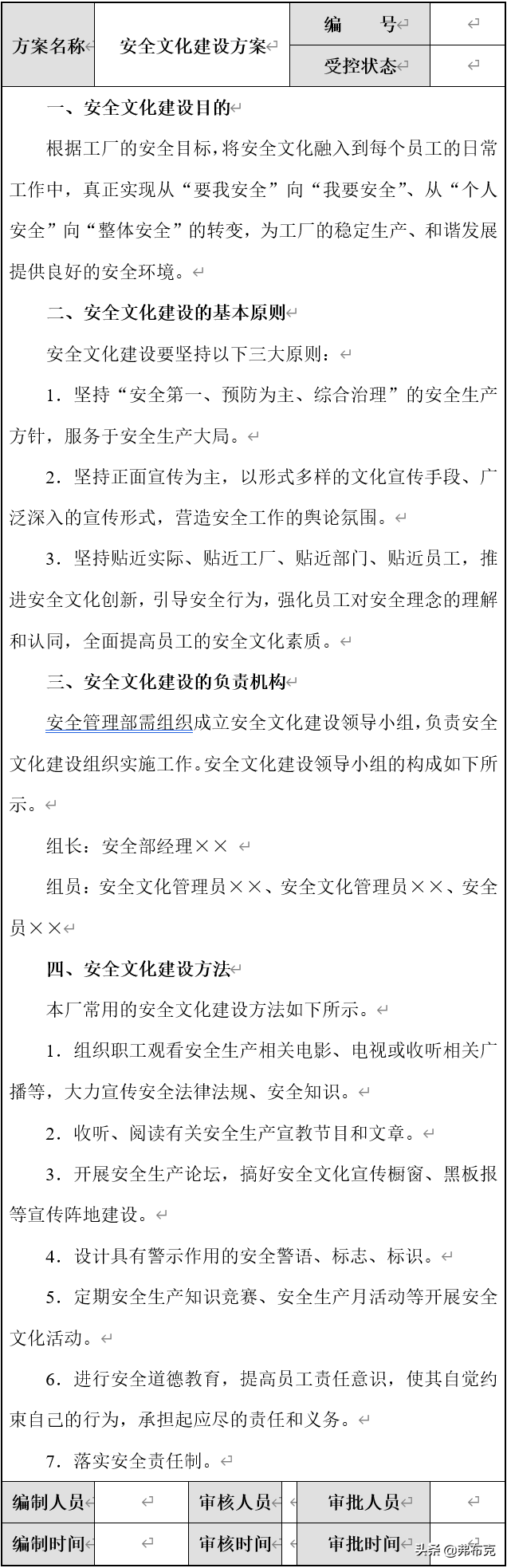 工业安全管理（工厂安全管理：方案、制度、流程、标准模板）-第8张图片