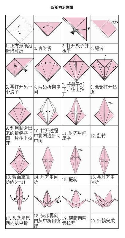 千纸鹤的含义1（千纸鹤的折法图解）-第6张图片