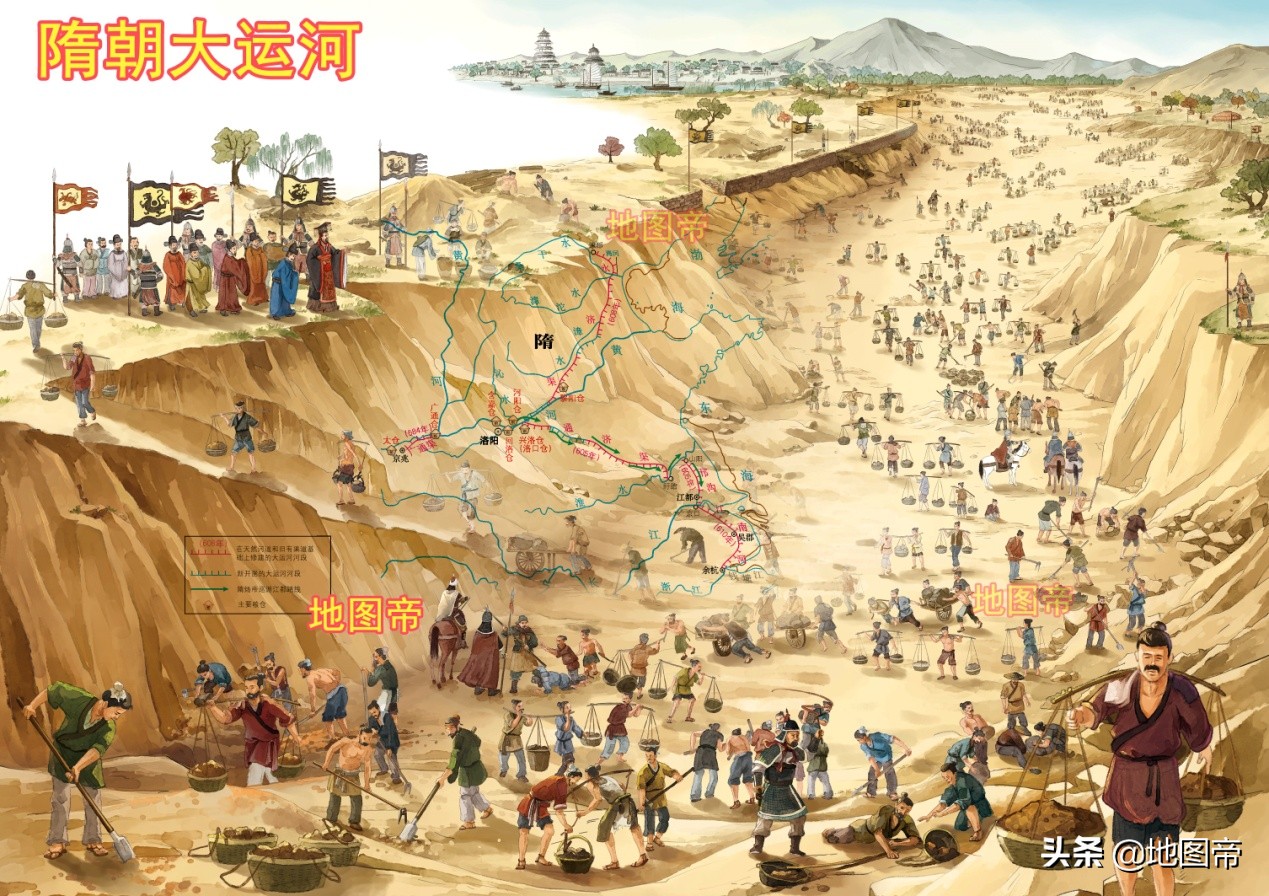 京杭大运河始建于哪个朝代（隋炀帝为什么修建京杭大运河）-第6张图片
