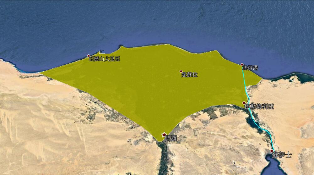 埃及地理位置及地形特点（世界地图上埃及位置和气候特征）-第3张图片