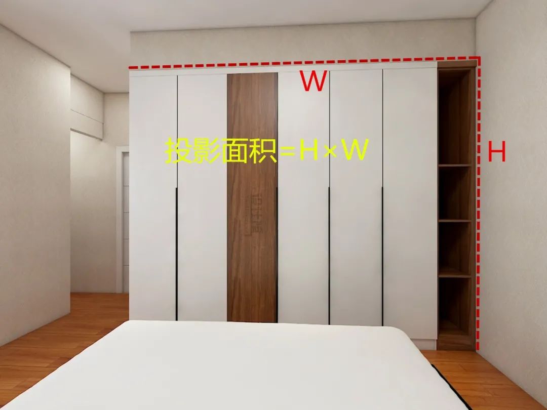 家装柜子投影面积计算方法（全屋定制的柜子怎么算平方）-第2张图片