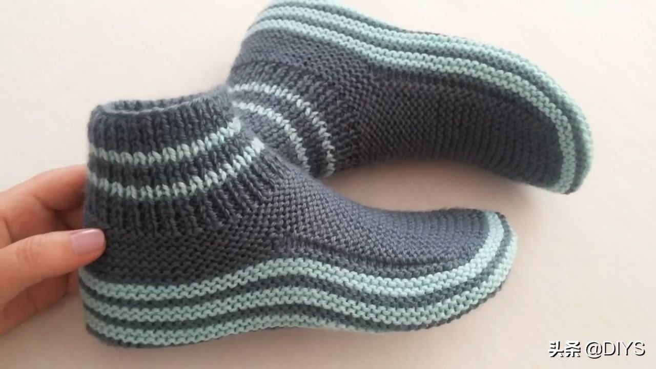 袜套怎么织（看看如何用环形针编袜套，简单易学）-第12张图片