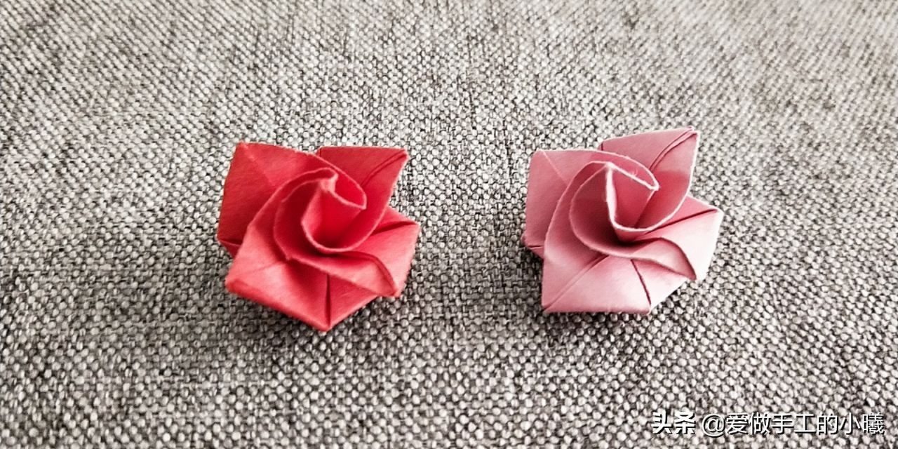 简单玫瑰花的折法（最简单的玫瑰花折纸教程）-第3张图片