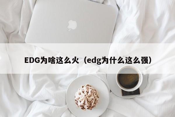 EDG为啥这么火（edg为什么这么强）-第1张图片